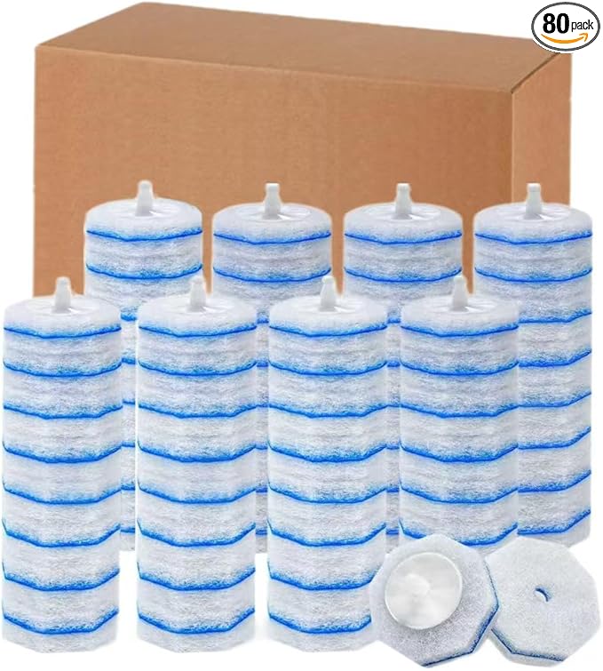 80 Count Toilet Wand Refills for Clorox Toilet Wand,Disposable Bowl Cleaner Refill Pads for Clorox Toiletwand