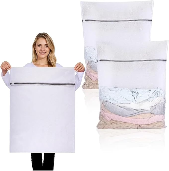 Net Laundry Bag Clothing Care Washing Machines Dirty Laundry Basket Travel Shoes Mesh Bags Woman Bra Clothes Organizer(40X50cm,5Pcs)