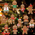 Assorted Christmas Gingerbread Man Ornaments for Christmas Tree Decor