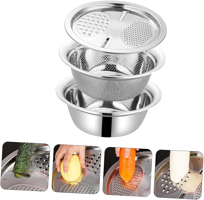 Ergonomic Vegetable Peeler Grater Dish Pan Spiralizer for Veggies Fruit Peeler