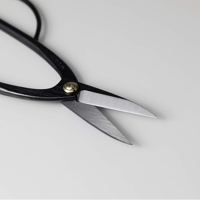 Wazakura Ashinaga Bonsai Pruning Scissors 8inch (200mm) MADE IN JAPAN, Long Handle Bonsai Cutter in Carbon Steel, Rose Pruning Shears, Flower Scissors, Japanese Gardening Tools