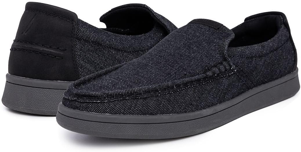 Nautica Men's Slip-On Loafers Casual Moc Toe Sneakers Boat Shoes Slipper for Men – Lightweight & Comfortable - Derwin