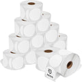 Aegis Adhesives - 2" Circle Direct Thermal Labels (9000 Count, 12 Rolls) - Round Thermal Stickers, 2 Inch Circle Labels for Logos, Packaging, Branding - Compatible with Zebra and Rollo Printers
