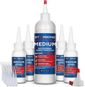 Starbond Medium CA Glue Complete Refill Kit (16 oz) – Cyanoacrylate Super Glue Refill System with Extra Bottles, Caps, Microtips & Yorker Spout for Woodworking, Carpentry, Quick Repairs & Hobby Builds