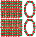 JUNEBRUSHS 24 Pack Christmas Leis Red and Green Flower Leis