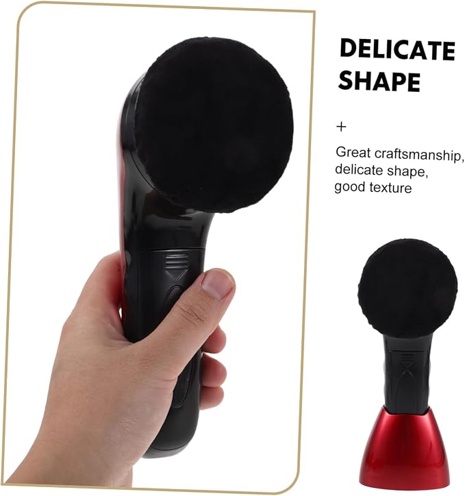 Electric Shoe Polisher Brush Machine 710 Red Plug-in Battery Powered | Fiber Sponge Plastic Replacement Heads, Automatic Polishing and Deep Cleansing, for Footwear and Canvas Shoes at Home