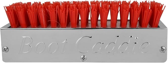 GG Grand General Chrome Aluminum 7-1/2" (L) x 2-5/8" (H) x 3" (D) Boot Caddies (98984), Red brush w/amber/amber led