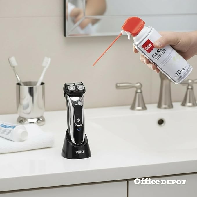 Office Depot Cleaning Duster, 10 Oz Compressed Canned Air for Electronics, Keyboard Cleaner for Computer, Laptop, PC, Printer, Office Equipment, Moisture-Free, Pack of 1