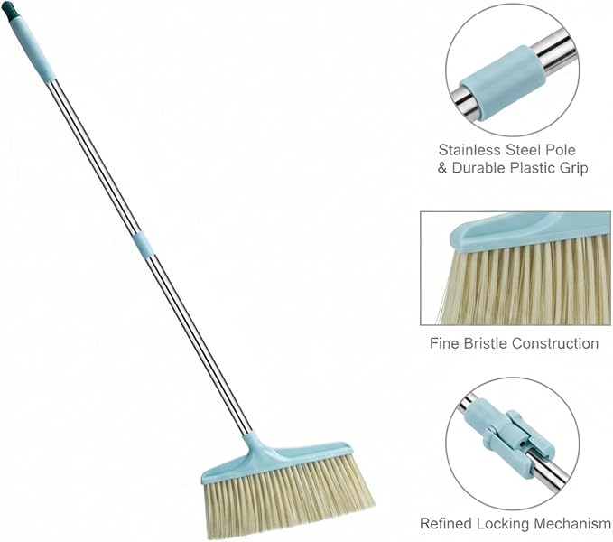 Foldable Broom and Dustpan Set, Compact Cleaning Tool for RV, Camping, Small Spaces
