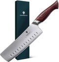7 Inch Japanese Nakiri Knife 10Cr15MoV High Carbon Stainless Steel | Professional Sharp Multipurpose Asian Kitchen Chopping Chef Knife, Vegetable Cleaver Knife with Ergonomic Pakkawood Handle