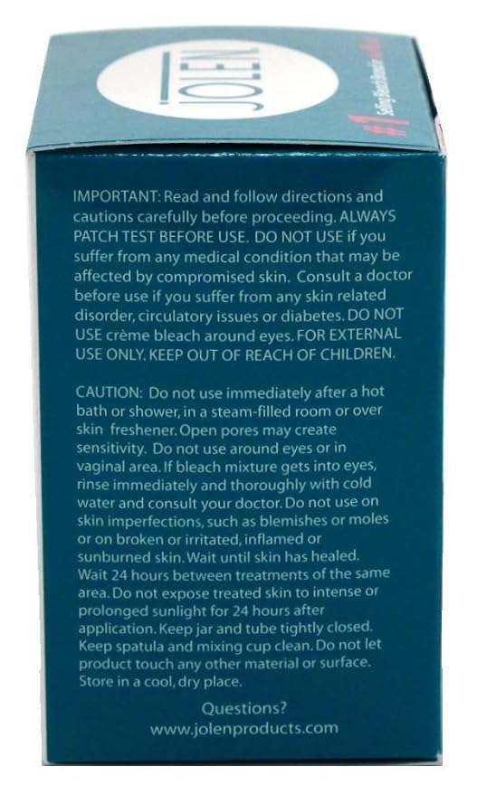 Jolen Creme Bleach Sensitive Formula Plus Aloe Vera 1oz.(pack of 6)