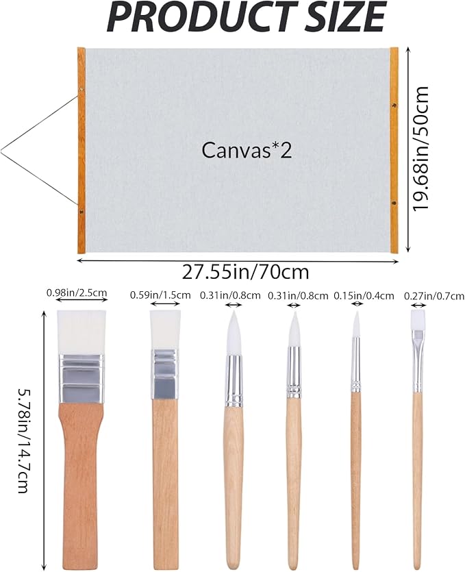 Magic Canvas Paint with Water,Includes 2 Interchangeable Canvas Restore to Original State After Drying, Reusable,No Need to Worry About Paint Splattering During The Painting Process.(19.68 * 27.55in)