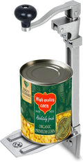 Commercial Can Opener Heavy Duty, 16" Stainless Steel Manual Table Can Opener for #10 Cans up to 10" Tall, Industrial Kitchen Tool with Cast Steel Base & Stainless Steel Blade