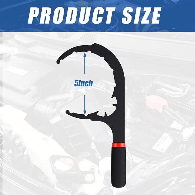 1 Pcs 5'' Diesel Fuel Filter Wrench, Compatible with Davco 61090, Diesel Pro 230, 232, 233, 234, 242, 243, Shop Pro ST, Class 4 5 6 Truck, Pickup Truck, Oil Filter Removal Tool, Red and Black