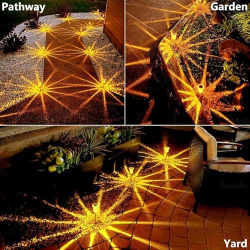 DenicMic Solar Halloween Lights Outdoor 10 Pack Fall Decorations for Home