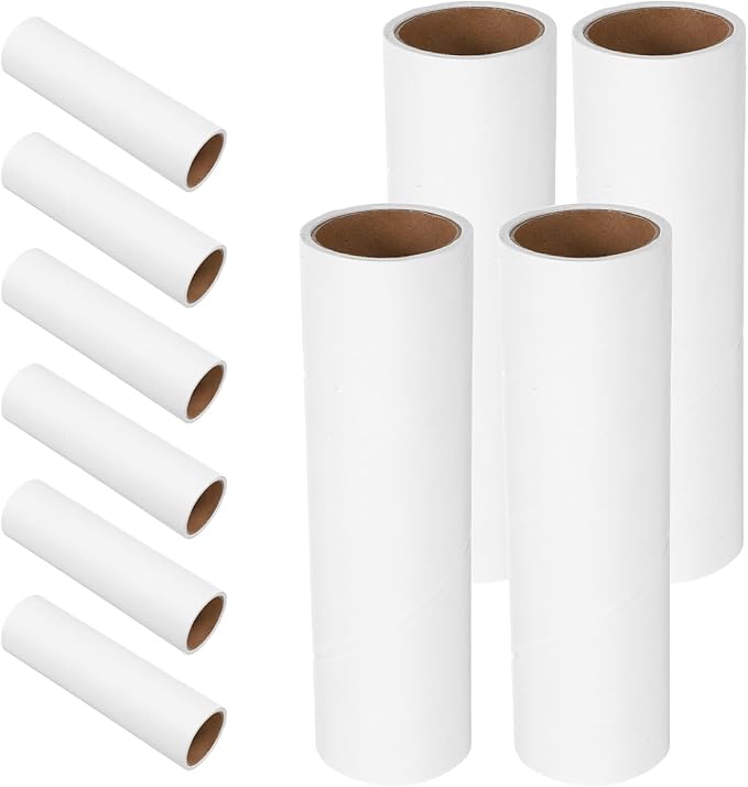 38mm Inner Diameter Lint Roller Refills, 10 Rolls Sticky Tape Refill for Upholstery Lint Roller, Wide Surface Sticky Tape for Pet Hair and Car Seat Cleaning
