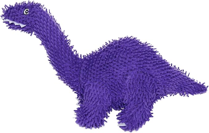 MIGHTY Tuffy Microfiber Medium Ball Brachiosaurus Dog Toy | Ultra Durable Plush Toy with Multiple Layers & Reinforced Seams , Washable and Floats , Mighty® Construction