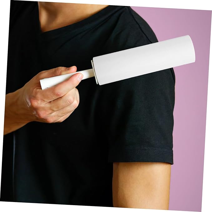 SECFOU 10rolls Lint Roller Refill Pack Wide Pet Hair Adhesive Sticky Roller for Clothes Upholstery Bed Furniture Lint Removal