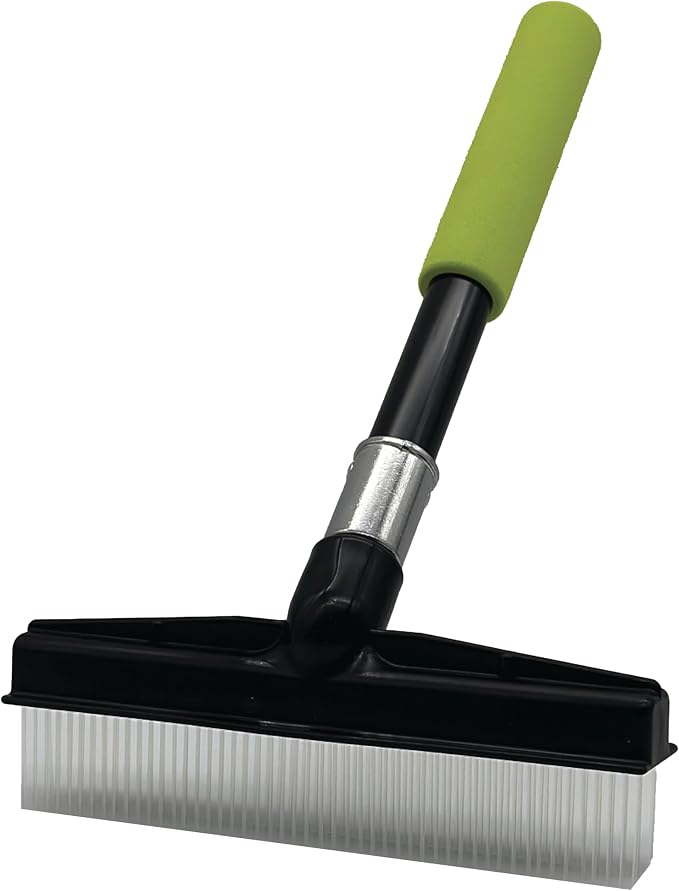Small Room Groom Carpet Rake, 11" Handle, Portable Carpet Brush for Pet Hair, High Pile Rugs, Stairs, Furniture & Artificial Turf, Compact Groomer Tool