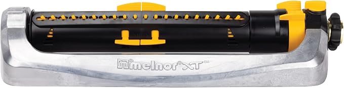 Melnor 65154AMZ XT Turbo Oscillating Sprinkler,Metal Base,4,500 sq. ft.,Quick Connect Bundle,3-Way Adjustable,Black,Yellow,(Pack of 12)
