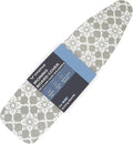 VividPaw Ironing Board Cover and Pad, Thick Padding, Elastic Edge, Silicone Coated, Resist Scorching, Adjustable Fastener, Heavy Duty Padded Iron Board Covers (Floral Tiling, 15" x 54")