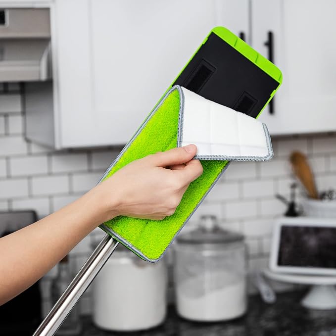 Libman Rinse 'n Wring Mop and Bucket System Refills | Microfiber Floor Mop | Hardwood Floor Cleaner | Wet & Dry Mop | 6 Total Microfiber Refill Pads