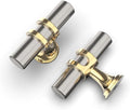Asidrama 6 Pack Gold and Brushed Satin Nickel Cabinet Knobs Heavy-Duty Solid Kitchen Cabinet Pulls Champagne Gold Dresser Drawer Hardware for Cupboard