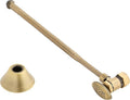 Signature Hardware 948025 Corrugated Toilet Supply Kit with 5/8" OD X 3/8" OD Angle Stop - Aged Brass