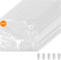 MEGAWISE Vacuum Zipper Bags 15Pcs (10 * 11in), BPA Free, Reusable Food Storage Bags with Air Valve for Sous Vide Cooking/Freezer/Microwave Heating, with 5 Seal Clips.
