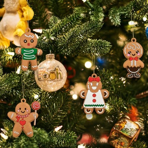 Assorted Christmas Gingerbread Man Ornaments for Christmas Tree Decor