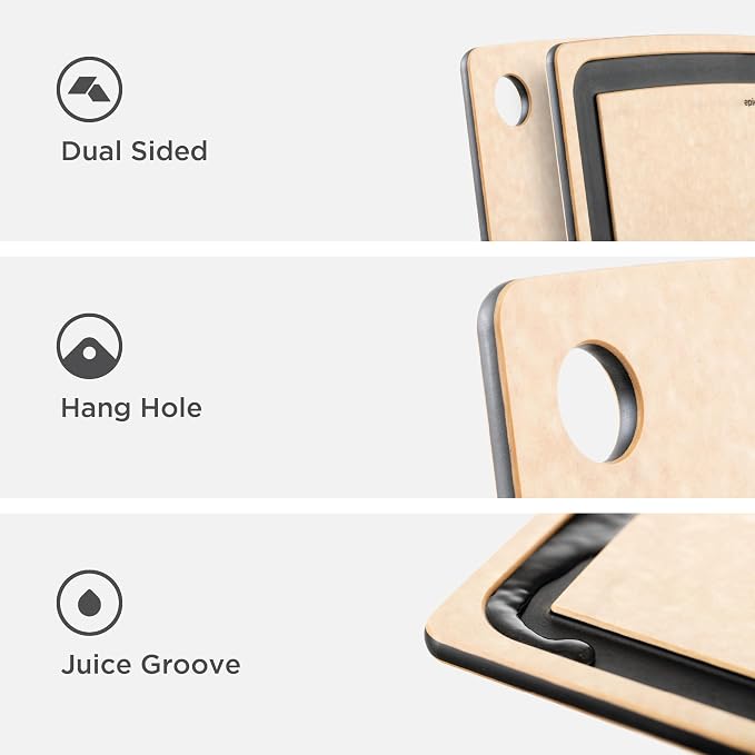 Epicurean Gourmet Series 17.5" × 13" Cutting Board in Natural/Slate