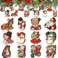Huwena 36 Pcs Vintage Christmas Tree Ornaments, Classic, Vintage Color