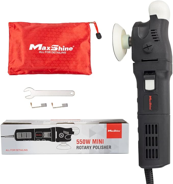 Maxshine 3” & 5” Pro Rotary Polisher Combo – 5/8” Thread Car Buffer Set – Auto Detailing Tool for Cars, Trucks, SUVs & Boats, Paint Protection, Swirl & Scratch Repair, Buffing & Glossy Shine