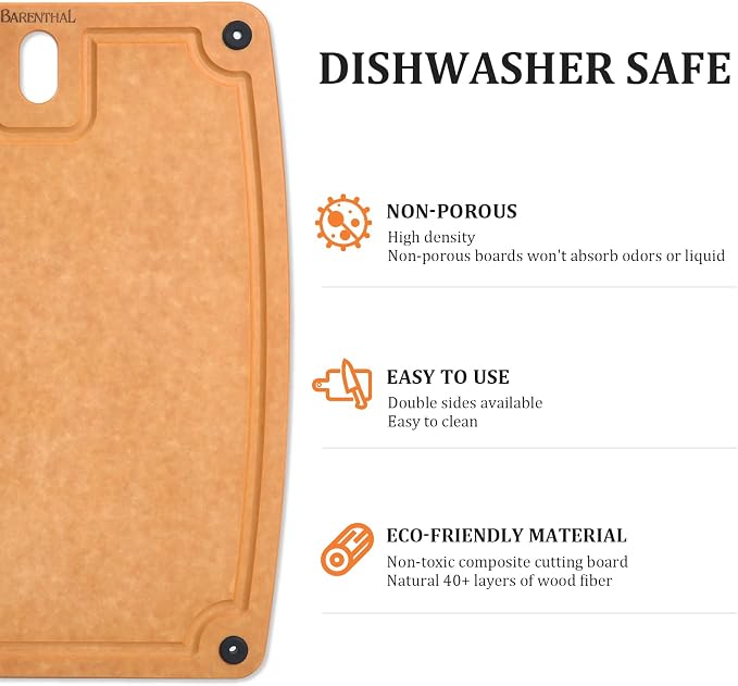 Large Cutting Boards for Kitchen Dishwasher - XL Cutting Board Set Double-Sided with Non-Slip Feet and Juice Groove Composite Chopping Board Knife Friendly Cut Meat, Fruit,Vegetable