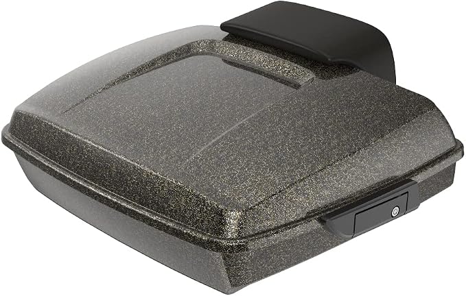 Advanblack Road Glide Tour Trunk Pack Hard Candy Black Gold Flake Razor Tour Trunk Pack Backrest Pad for '97-'25 Harley Touring Road King Street Glide Electra Glide CVO Models