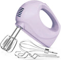 Handmixer Electric Handheld - 5 Speed Portable Kitchen Mixer Electric with 5 Stainless Steel Accessories Whisk, Food Beater for Whipping Mixing Cookies(Violet)