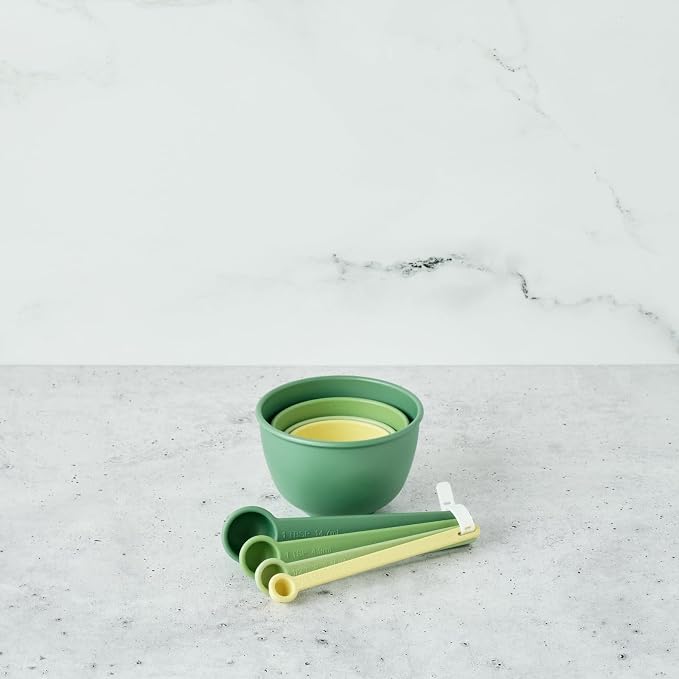 Bamboozle Astrik Mega Baking Bundle| 5 Piece Mixing Bowl Set | Measuring Cups and Spoons | Silicone Lid Set | Cooking and Meal Prep | Dishwasher Safe | Microwave Safe | Fresh Guacamole
