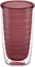 Tervis Clear & Colorful Tabletop Made in USA Double Walled Insulated Tumbler Travel Cup Keeps Drinks Cold & Hot, 16oz, Elderberry Wild | Made in USA, Double-wall Insulated, Shatterproof, BPA-Free, Dishwasher Safe, Fits Most Cupholders, Gifts under $20