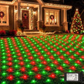 Lovelite 360LED Christmas Net Lights, 21ft x 5ft Mesh Lights Outdoor Green Wire 8 Modes Timer, Waterproof Connectable String Lights for Bushes Xmas Tree Garden Holiday Party Decor - Red Green