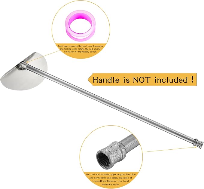 Stainless Steel Culvert Cleaning Hand Tool, For cleaning a 12" diameter culvert pipe, this size designed for culvert pipes with 12" I.D (handle is NOT included) Tool is 10 5/8" wide