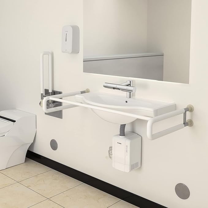 AIKE Air Tap Wash+Dry High Speed Hand Dryer Model AK7120, 110-120V Polish Standard Height