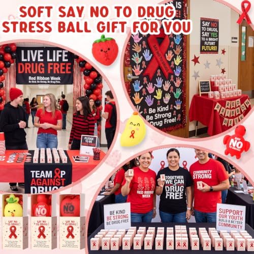Wettarn 30 Sets Red Ribbon Week Gifts Drug Free Party Favors with Boxes