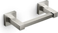 FORIOUS Toilet Paper Holder Wall Mount, Stainless Steel Rustproof Double Post Pivoting Tissue Roll Holder for Bathroom, Commercial Toilet Paper Dispenser (Brushed Nickel, Square)