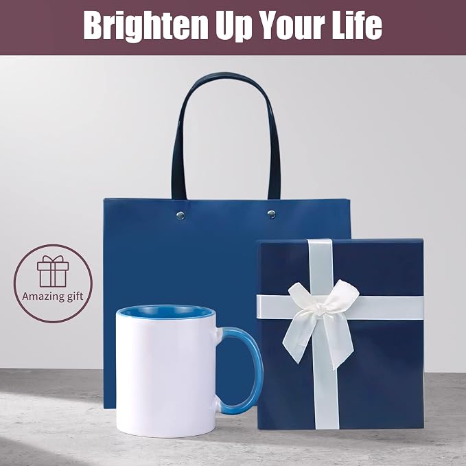 TANGLONG Sublimation Mugs 11 oz Set of 12 Sublimation Blank with Box Bulk Coffee Mugs Coffee Cups Tazas Para Sublimar 6 Assorted Colors