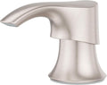 Pfister SoloTilt Kitchen Sink Soap Dispenser Counter-Mounted Stainless Steel Finish with Forward Tilting Thumb-Activated Pump Head and 16 oz Bottle for Dish Soap KSDKEMGS