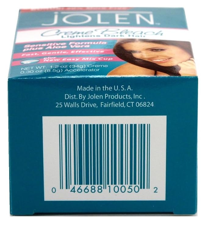 Jolen Creme Bleach Sensitive Formula Plus Aloe Vera 1oz.(pack of 6)