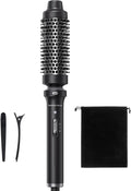 Wavytalk Thermal Brush, 1 1/2 inch Heated Round Brush with Detachable Head, Velvet Pouch and Dual Voltage for Travel, Easy to Create Blowout Look, Classic Black