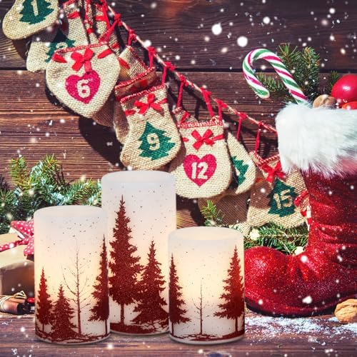 Christmas Tree Flameless Candles Battery Operated with 6H Timer