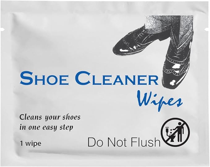 Diamond Wipes Pre-Moistened Shoe Shine Wipes, Streak-Free Shoe Cleaner Pack of 50 Individually Wrapped Wet Wipes - Use On Leather, Travel Essentials