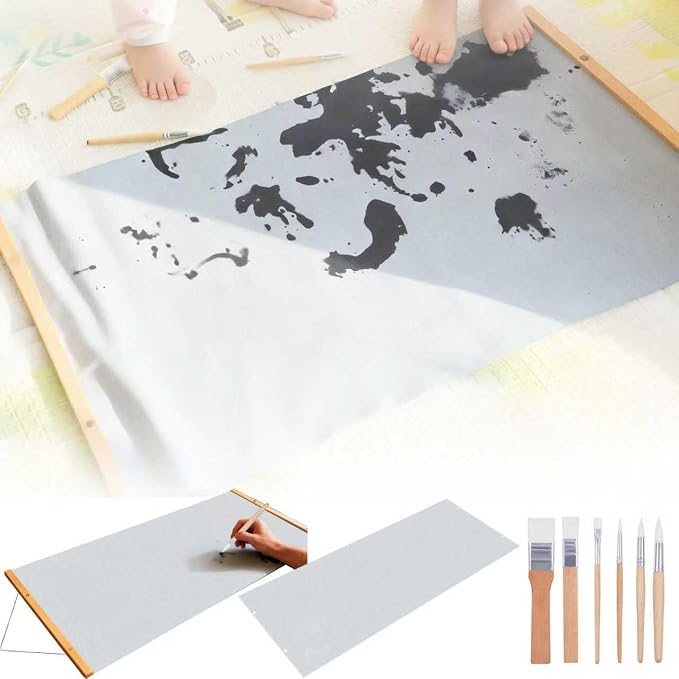 Magic Canvas Paint with Water,Includes 2 Interchangeable Canvas Restore to Original State After Drying, Reusable,No Need to Worry About Paint Splattering During The Painting Process.(19.68 * 47.24in)